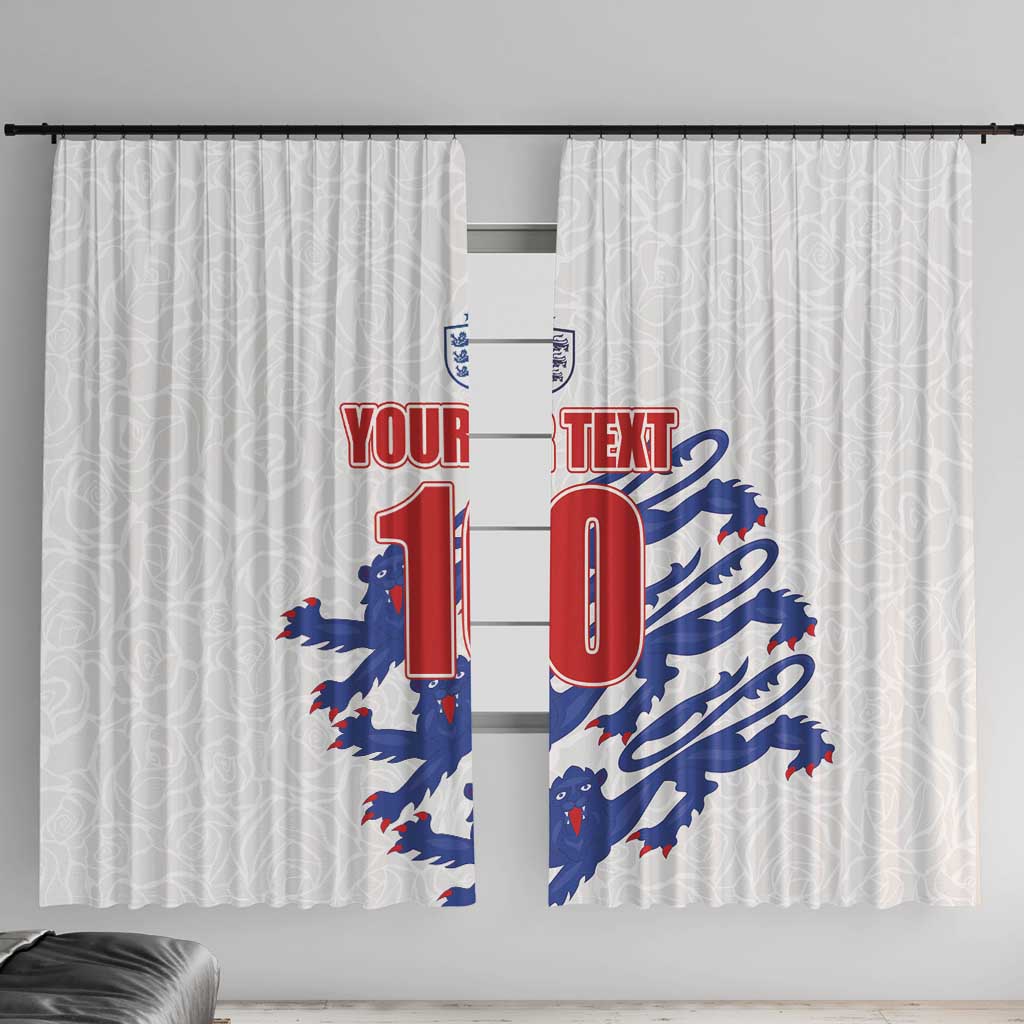 Custom England Football 2024 Road to The Champion Window Curtain Football's Coming Home - Wonder Print Shop