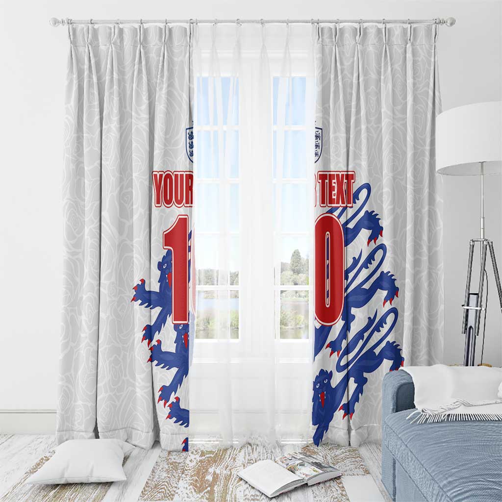 Custom England Football 2024 Road to The Champion Window Curtain Football's Coming Home - Wonder Print Shop