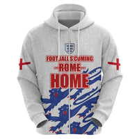 Custom England Football 2024 Road to The Champion Zip Hoodie Football's Coming Home - Wonder Print Shop