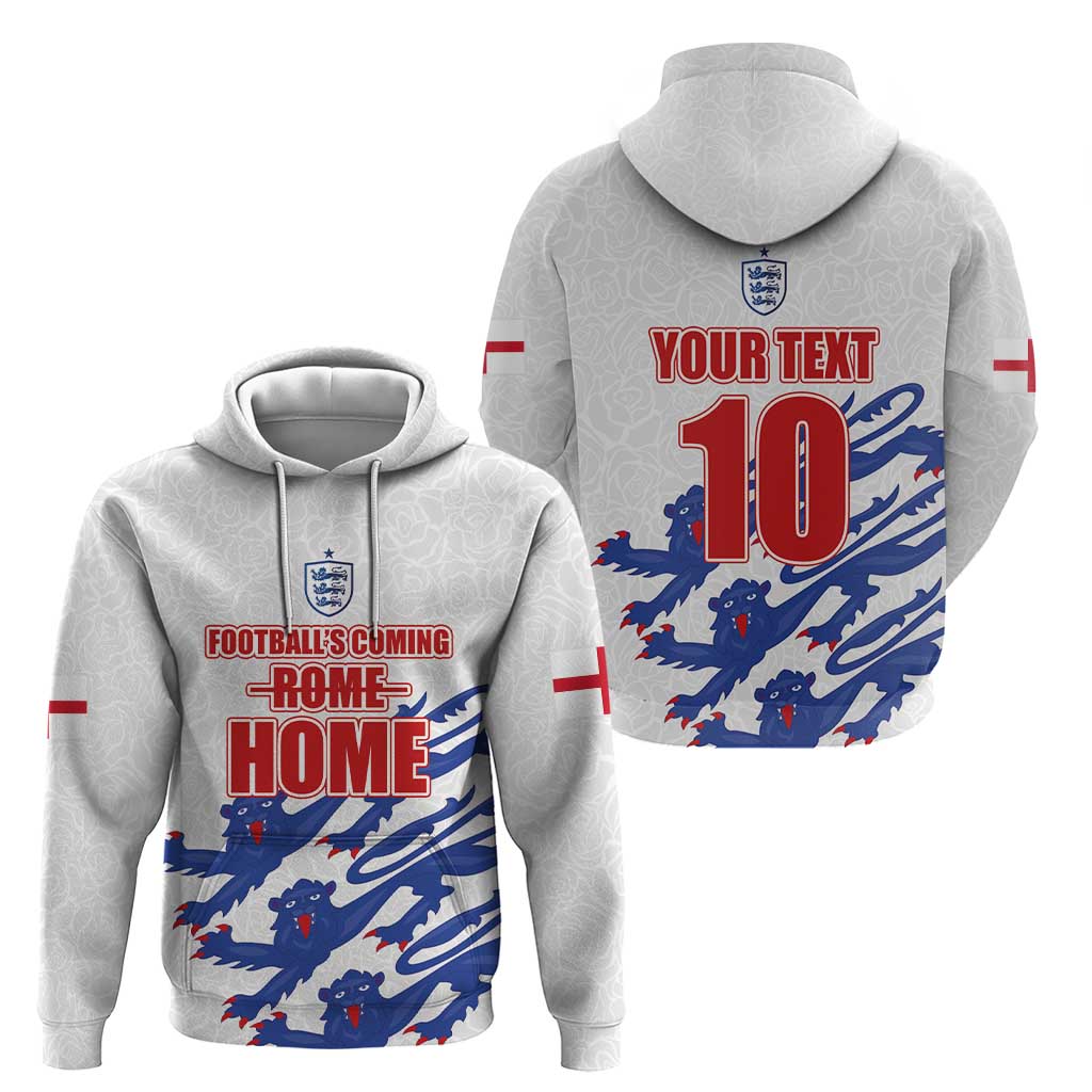 Custom England Football 2024 Road to The Champion Zip Hoodie Football's Coming Home - Wonder Print Shop