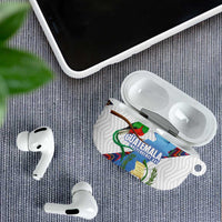 Guatemala Independence Day AirPods Case Resplendent Quetzal with Coat of Arms and Maya Textiles - Wonder Print Shop