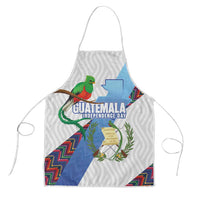 Guatemala Independence Day Apron Resplendent Quetzal with Coat of Arms and Maya Textiles - Wonder Print Shop