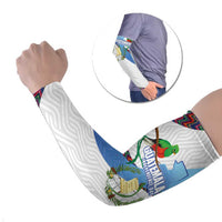 Guatemala Independence Day Arm Sleeves Resplendent Quetzal with Coat of Arms and Maya Textiles - Wonder Print Shop