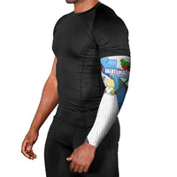 Guatemala Independence Day Arm Sleeves Resplendent Quetzal with Coat of Arms and Maya Textiles - Wonder Print Shop