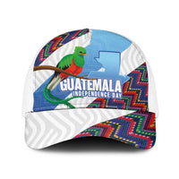 Guatemala Independence Day Baseball Net Cap Resplendent Quetzal with Coat of Arms and Maya Textiles - Wonder Print Shop