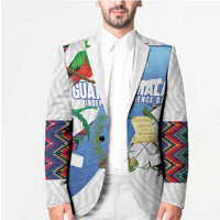 Guatemala Independence Day Blazer Resplendent Quetzal with Coat of Arms and Maya Textiles - Wonder Print Shop