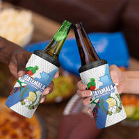 Guatemala Independence Day 4 in 1 Can Cooler Tumbler Resplendent Quetzal with Coat of Arms and Maya Textiles - Wonder Print Shop