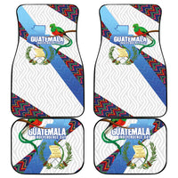 Guatemala Independence Day Car Mats Resplendent Quetzal with Coat of Arms and Maya Textiles - Wonder Print Shop