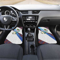 Guatemala Independence Day Car Mats Resplendent Quetzal with Coat of Arms and Maya Textiles - Wonder Print Shop