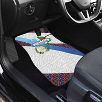 Guatemala Independence Day Car Mats Resplendent Quetzal with Coat of Arms and Maya Textiles - Wonder Print Shop