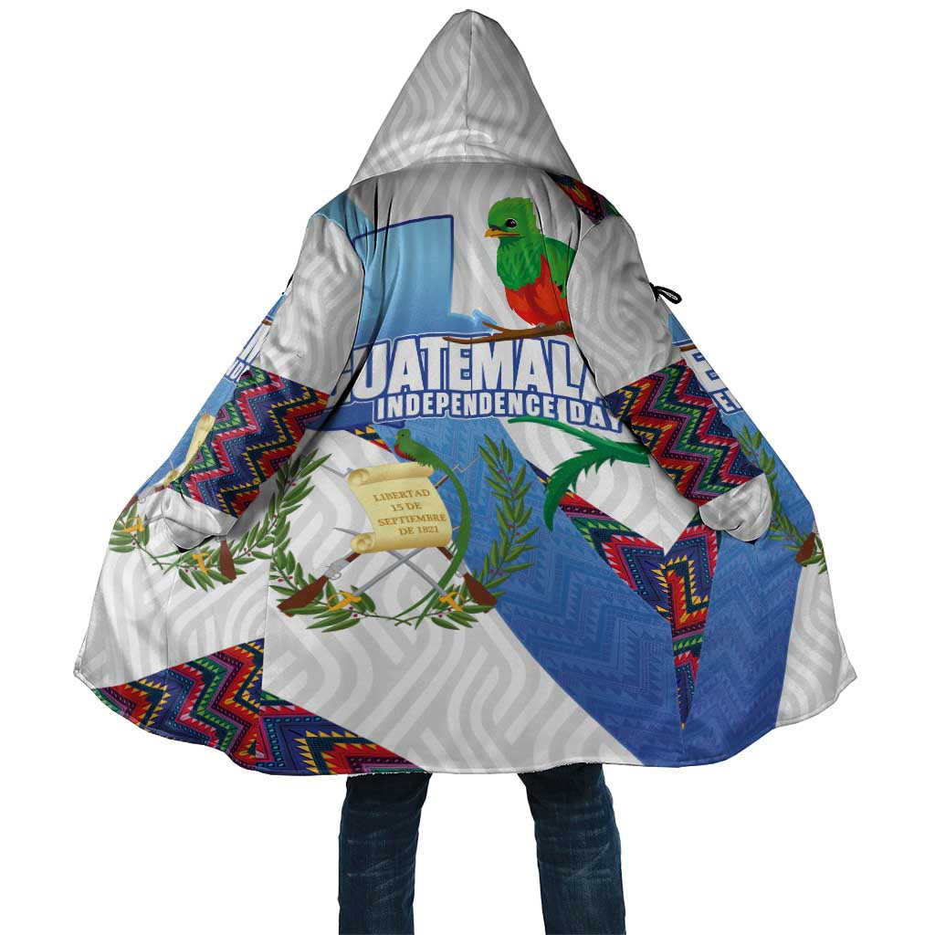 Guatemala Independence Day Cloak Resplendent Quetzal with Coat of Arms and Maya Textiles - Wonder Print Shop
