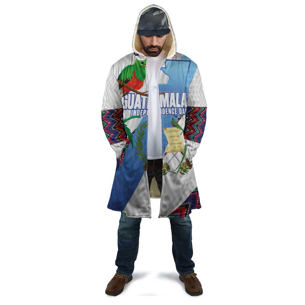 Guatemala Independence Day Cloak Resplendent Quetzal with Coat of Arms and Maya Textiles - Wonder Print Shop