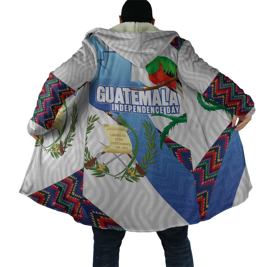 Guatemala Independence Day Cloak Resplendent Quetzal with Coat of Arms and Maya Textiles - Wonder Print Shop