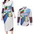 Guatemala Independence Day Couples Matching Long Sleeve Bodycon Dress and Long Sleeve Button Shirt Resplendent Quetzal with Coat of Arms and Maya Textiles - Wonder Print Shop