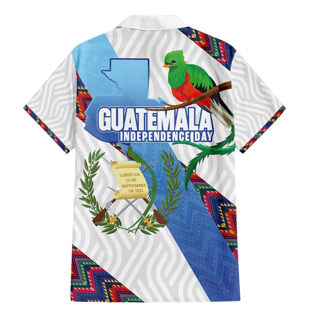 Guatemala Independence Day Family Matching Mermaid Dress and Hawaiian Shirt Resplendent Quetzal with Coat of Arms and Maya Textiles - Wonder Print Shop