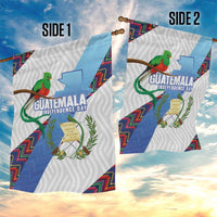 Guatemala Independence Day Garden Flag Resplendent Quetzal with Coat of Arms and Maya Textiles - Wonder Print Shop