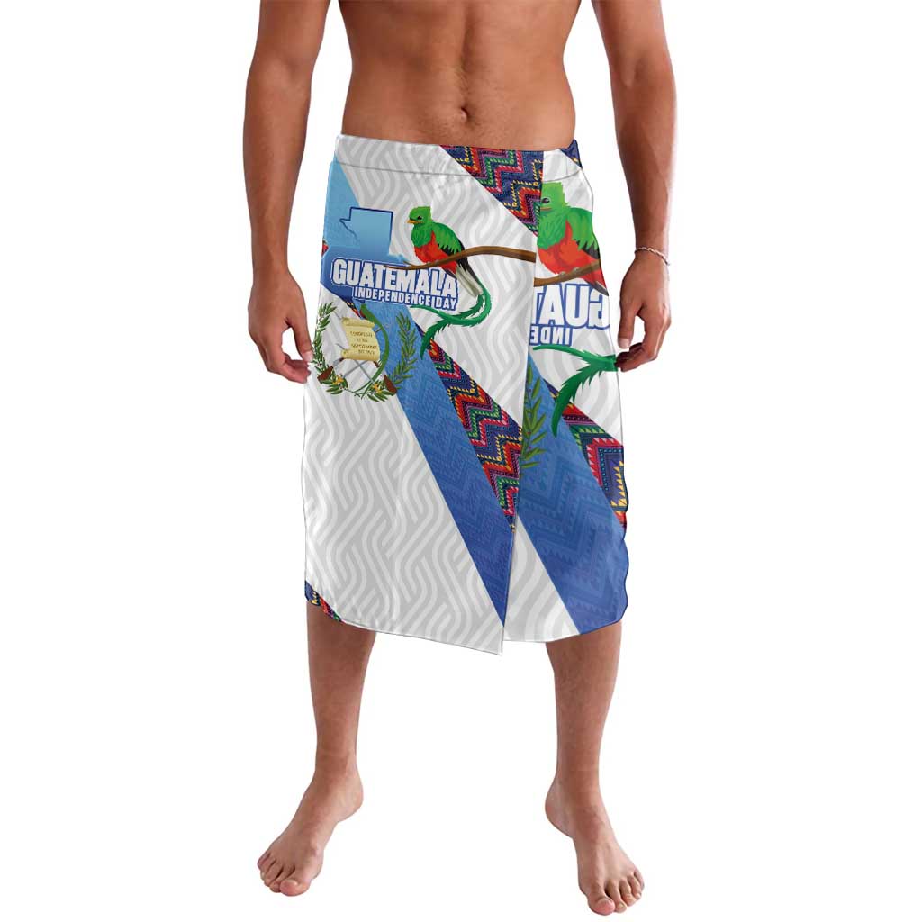 Guatemala Independence Day Lavalava Resplendent Quetzal with Coat of Arms and Maya Textiles - Wonder Print Shop