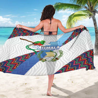 Guatemala Independence Day Sarong Resplendent Quetzal with Coat of Arms and Maya Textiles - Wonder Print Shop