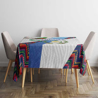 Guatemala Independence Day Tablecloth Resplendent Quetzal with Coat of Arms and Maya Textiles - Wonder Print Shop