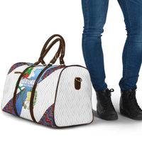 Guatemala Independence Day Travel Bag Resplendent Quetzal with Coat of Arms and Maya Textiles - Wonder Print Shop