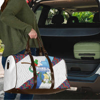 Guatemala Independence Day Travel Bag Resplendent Quetzal with Coat of Arms and Maya Textiles - Wonder Print Shop