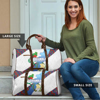 Guatemala Independence Day Travel Bag Resplendent Quetzal with Coat of Arms and Maya Textiles - Wonder Print Shop