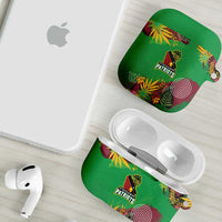 St Kitts and Nevis Cricket Patriots AirPods Case Caribbean Tropical Plants Sporty Green - Wonder Print Shop