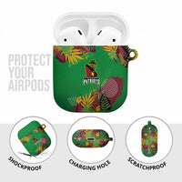 St Kitts and Nevis Cricket Patriots AirPods Case Caribbean Tropical Plants Sporty Green - Wonder Print Shop