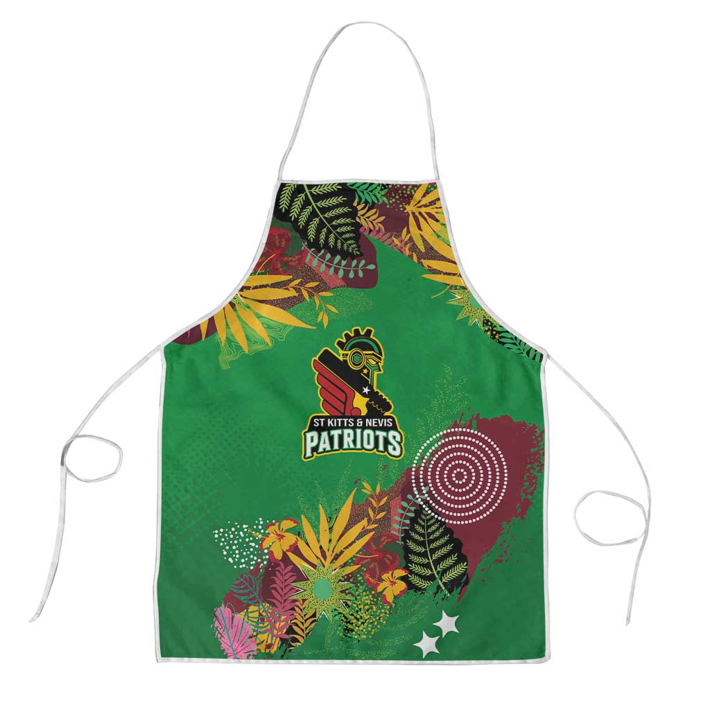 St Kitts and Nevis Cricket Patriots Apron Caribbean Tropical Plants Sporty Green - Wonder Print Shop