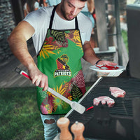 St Kitts and Nevis Cricket Patriots Apron Caribbean Tropical Plants Sporty Green - Wonder Print Shop