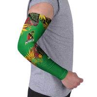 St Kitts and Nevis Cricket Patriots Arm Sleeves Caribbean Tropical Plants Sporty Green - Wonder Print Shop