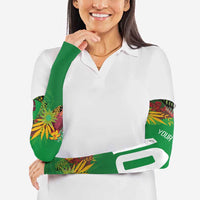 St Kitts and Nevis Cricket Patriots Arm Sleeves Caribbean Tropical Plants Sporty Green - Wonder Print Shop