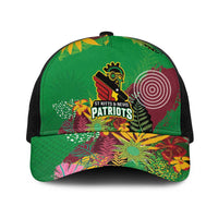 St Kitts and Nevis Cricket Patriots Baseball Net Cap Caribbean Tropical Plants Sporty Green - Wonder Print Shop