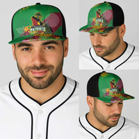 St Kitts and Nevis Cricket Patriots Baseball Net Cap Caribbean Tropical Plants Sporty Green - Wonder Print Shop