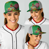 St Kitts and Nevis Cricket Patriots Baseball Net Cap Caribbean Tropical Plants Sporty Green - Wonder Print Shop