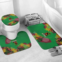 St Kitts and Nevis Cricket Patriots Bathroom Set Caribbean Tropical Plants Sporty Green - Wonder Print Shop