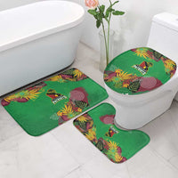 St Kitts and Nevis Cricket Patriots Bathroom Set Caribbean Tropical Plants Sporty Green - Wonder Print Shop