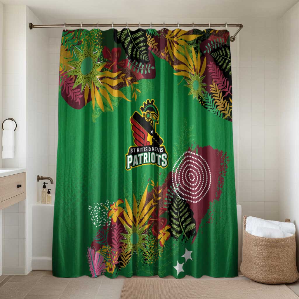 St Kitts and Nevis Cricket Patriots Bathroom Set Caribbean Tropical Plants Sporty Green - Wonder Print Shop