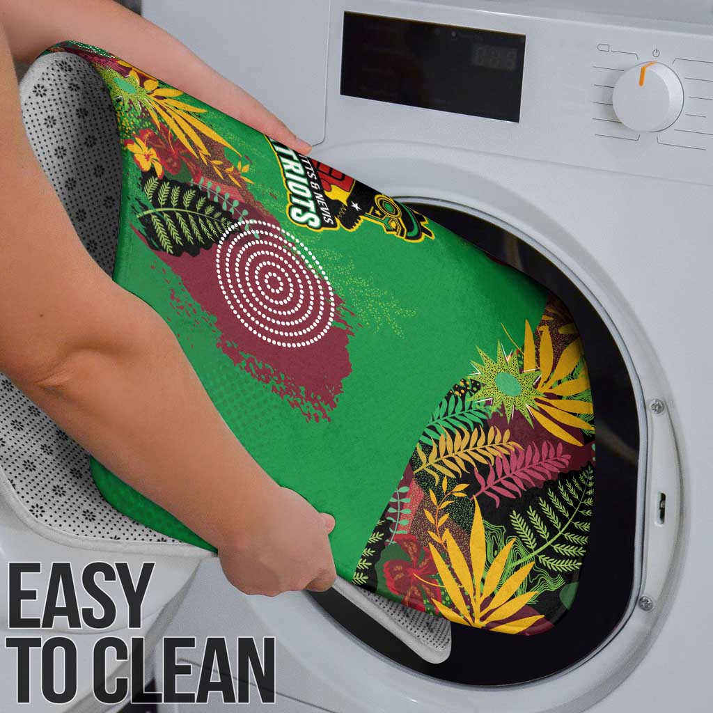 St Kitts and Nevis Cricket Patriots Bathroom Set Caribbean Tropical Plants Sporty Green - Wonder Print Shop