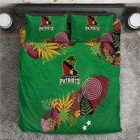 St Kitts and Nevis Cricket Patriots Bedding Set Caribbean Tropical Plants Sporty Green - Wonder Print Shop