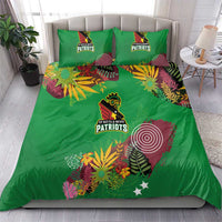 St Kitts and Nevis Cricket Patriots Bedding Set Caribbean Tropical Plants Sporty Green - Wonder Print Shop