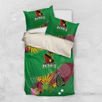St Kitts and Nevis Cricket Patriots Bedding Set Caribbean Tropical Plants Sporty Green - Wonder Print Shop