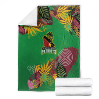 St Kitts and Nevis Cricket Patriots Blanket Caribbean Tropical Plants Sporty Green - Wonder Print Shop