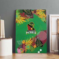 St Kitts and Nevis Cricket Patriots Canvas Wall Art Caribbean Tropical Plants Sporty Green - Wonder Print Shop