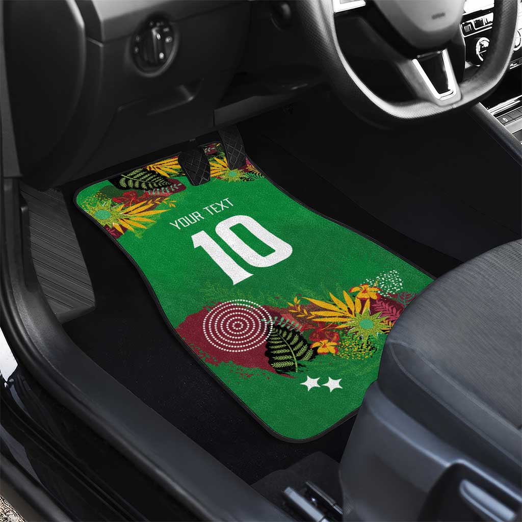St Kitts and Nevis Cricket Patriots Car Mats Caribbean Tropical Plants Sporty Green - Wonder Print Shop