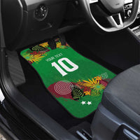 St Kitts and Nevis Cricket Patriots Car Mats Caribbean Tropical Plants Sporty Green - Wonder Print Shop