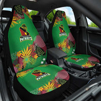 St Kitts and Nevis Cricket Patriots Car Seat Cover Caribbean Tropical Plants Sporty Green - Wonder Print Shop