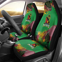 St Kitts and Nevis Cricket Patriots Car Seat Cover Caribbean Tropical Plants Sporty Green - Wonder Print Shop