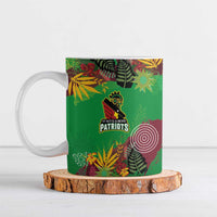 Custom St Kitts and Nevis Cricket Patriots Ceramic Mug Caribbean Tropical Plants Sporty Green - Wonder Print Shop
