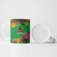 Custom St Kitts and Nevis Cricket Patriots Ceramic Mug Caribbean Tropical Plants Sporty Green - Wonder Print Shop